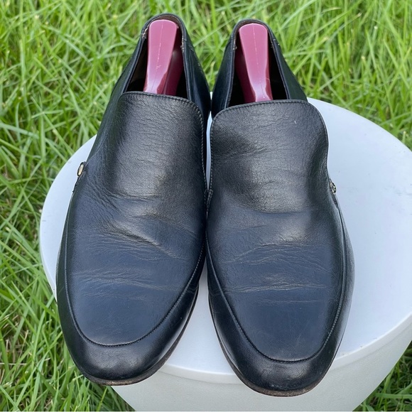 Grenson Footmaster Shoes Mens Size 9 Black Leather Slip-On England Style 7439/01 main image 13